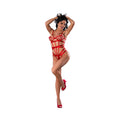 MS Holidaze Open Strap Teddy Red SM