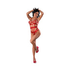 Ms Holidaze Open Strap Teddy Red Sm