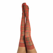 Kixies Grace Plaid Thighhigh Red Size B