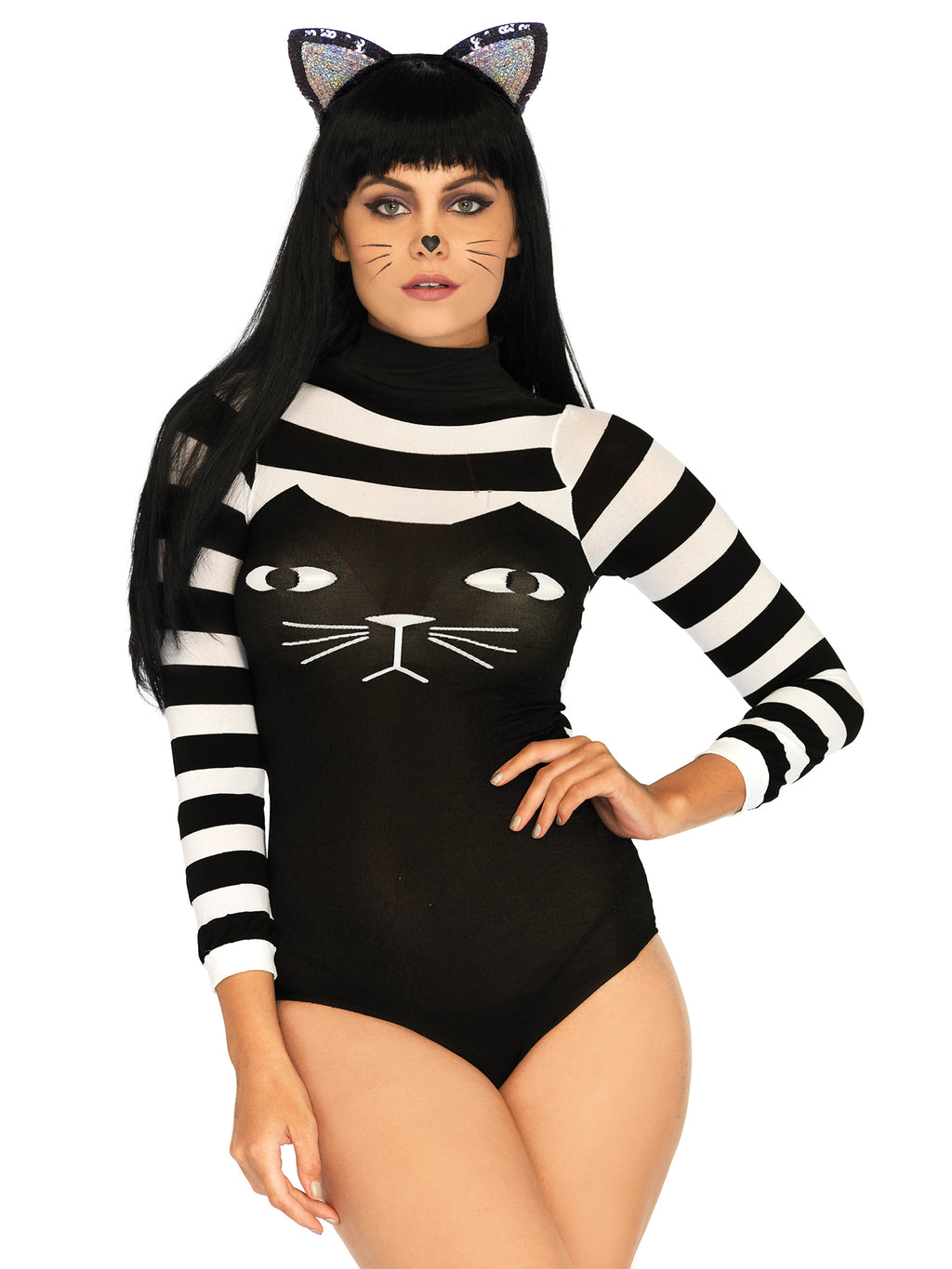 Nylon spandex striped cat body