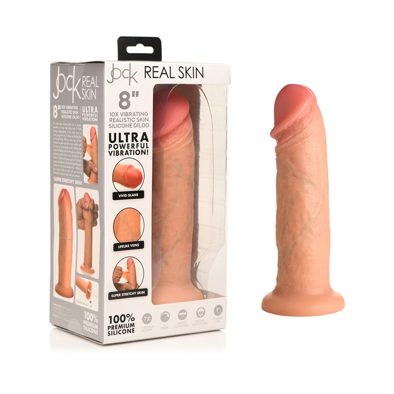 Jock Real Skin Vib Sili Dildo 8In Li