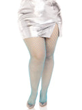 Leg Avenue Spandex Industrial Net tights, 1X-2X, NEON BLUE