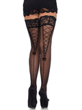 Stay up lace top sheer thigh h
