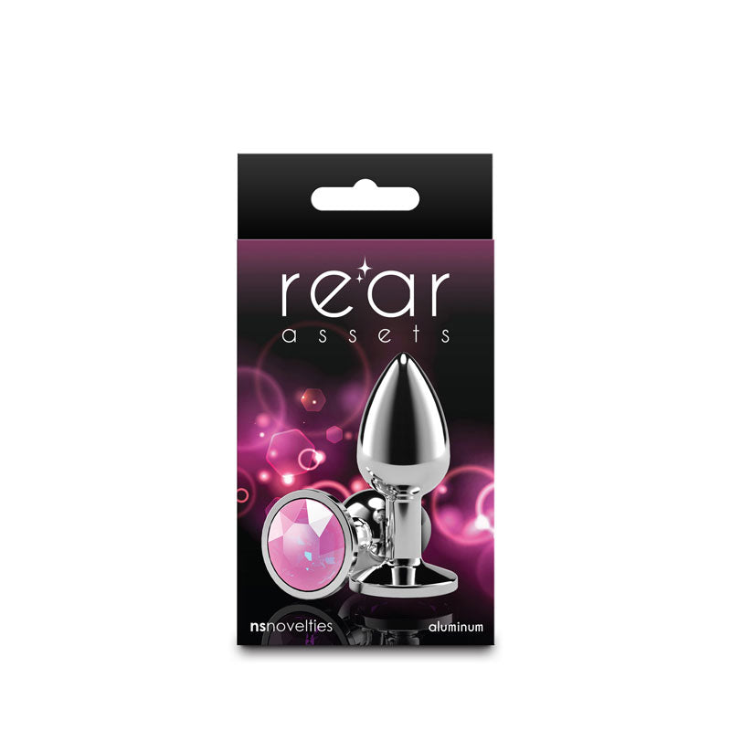 Rear Assets Silver Small Pink Gem