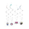 90S Hanging Swirls - Party Decor - 4 Pieces