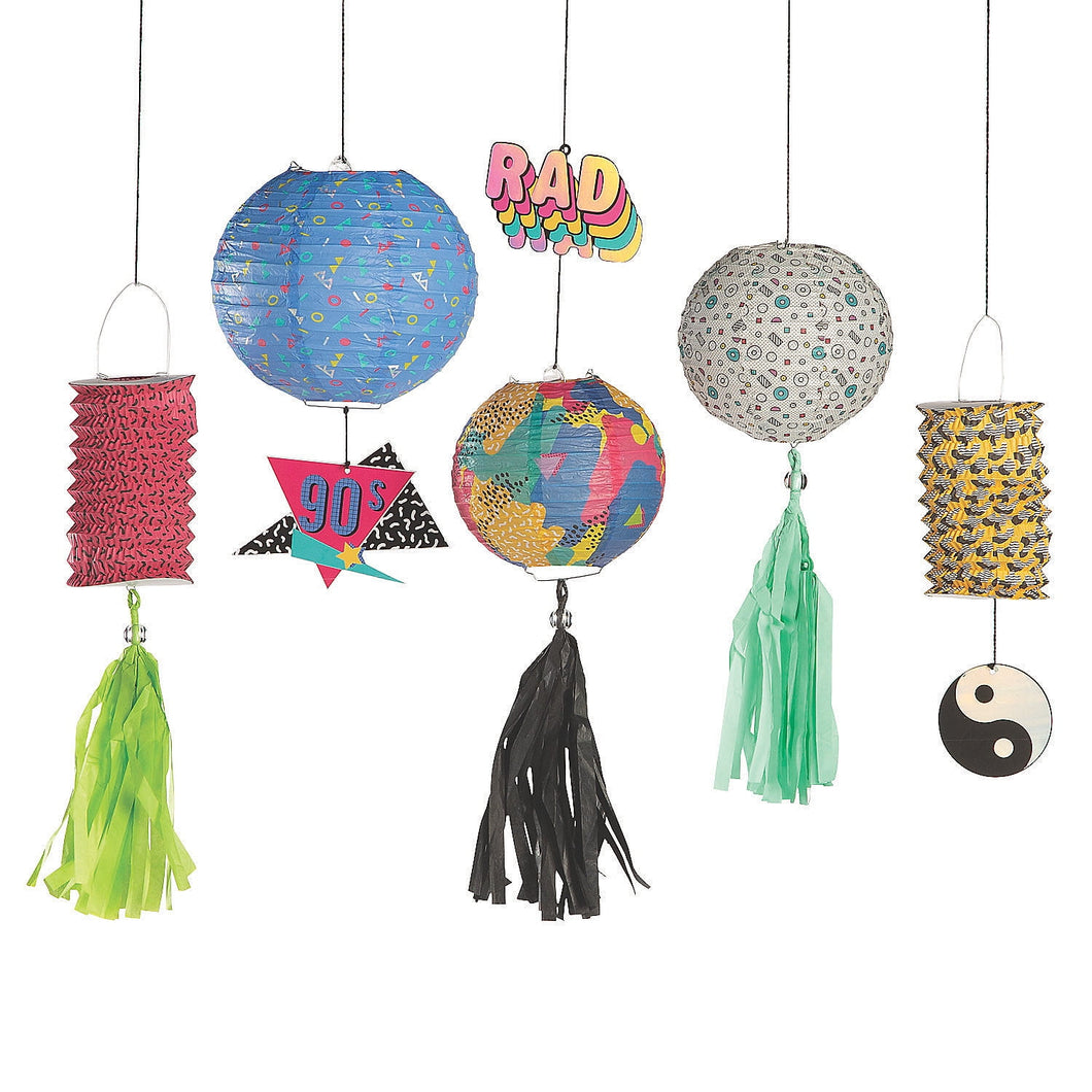 90S Paper Hanging Paper Lantern - Party Decor - 5 Pieces