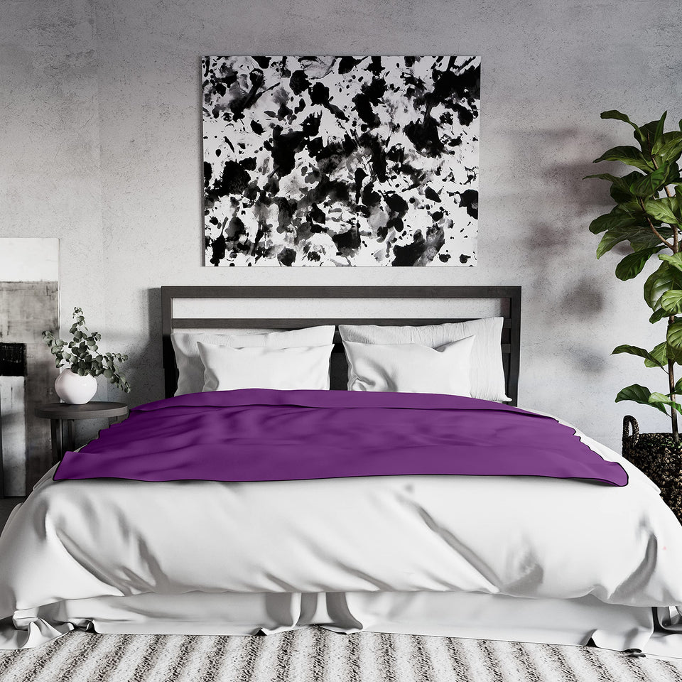 Liberator Decor Fascinator Throw  Moisture Proof Sensual Blanket  Aubergine Microvelvet  72X54 Inch Pack Of 1