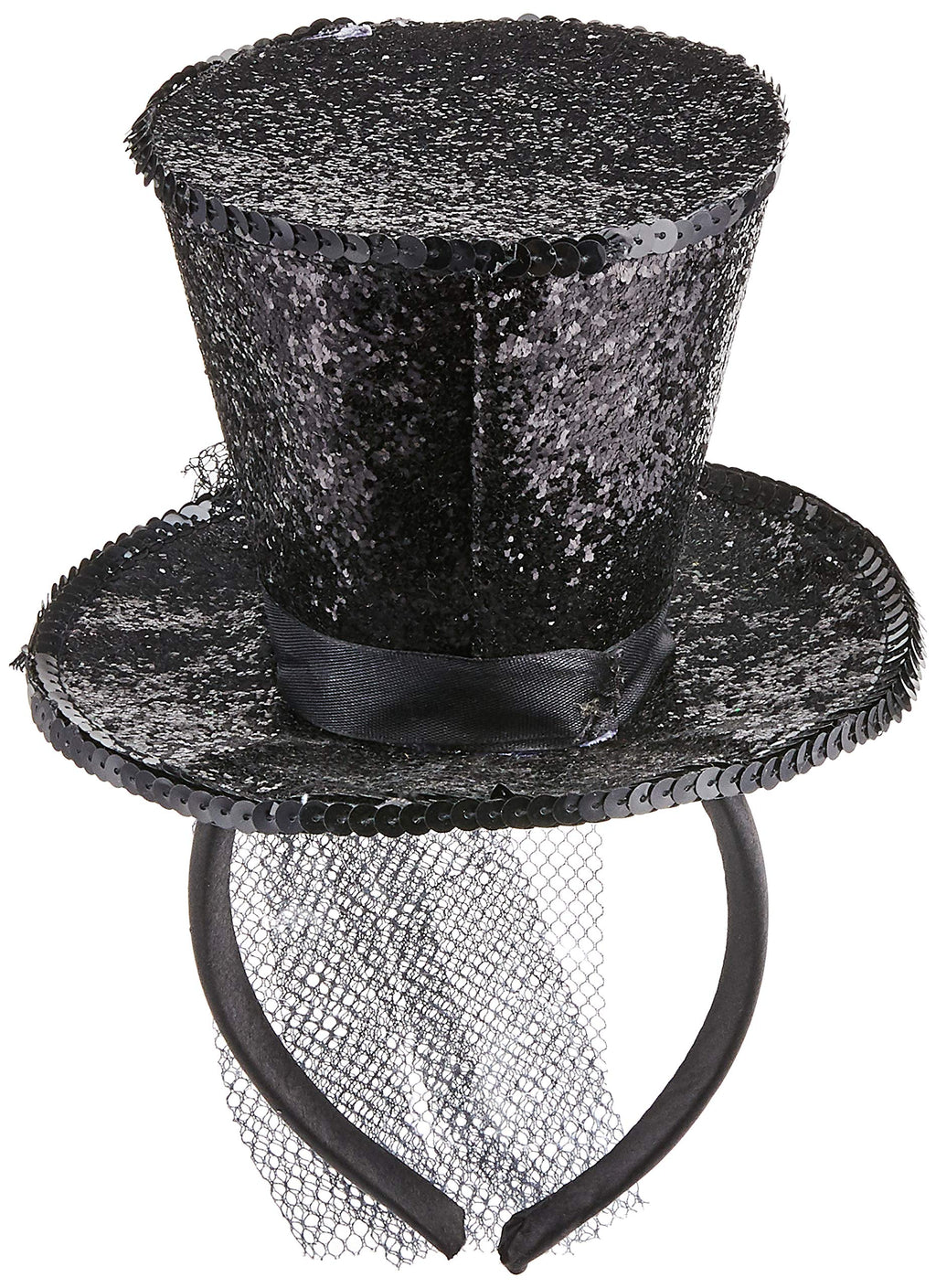 Mini Top Hat On Headband - Black