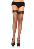 Stay Up Lace Top Spandex Fishnet Thigh Highs