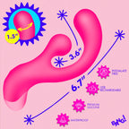 BANG! Gyro Rabbit Silicone Vibrator Pink