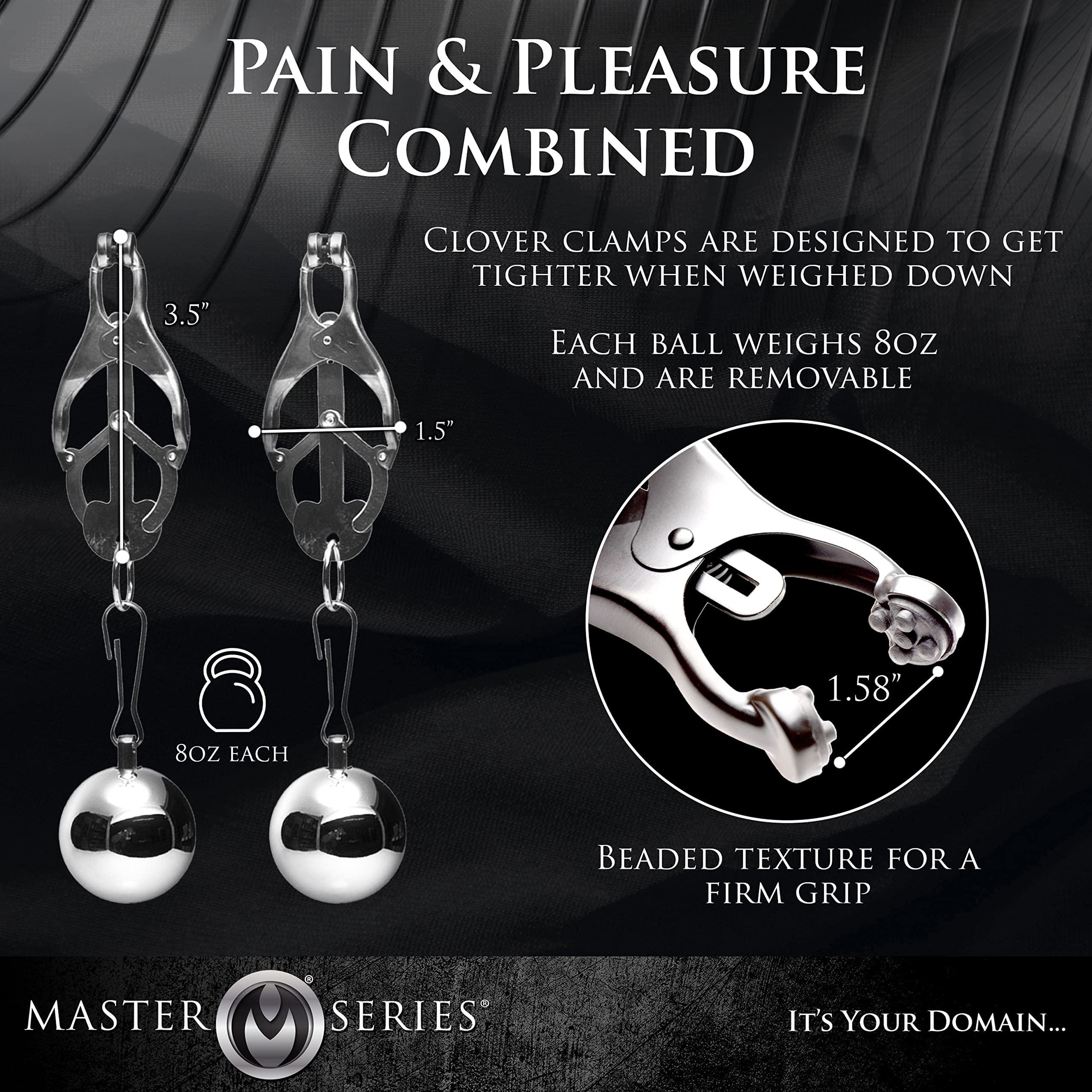 Master Series Deviant Monarch Weighted Nipple Clamps