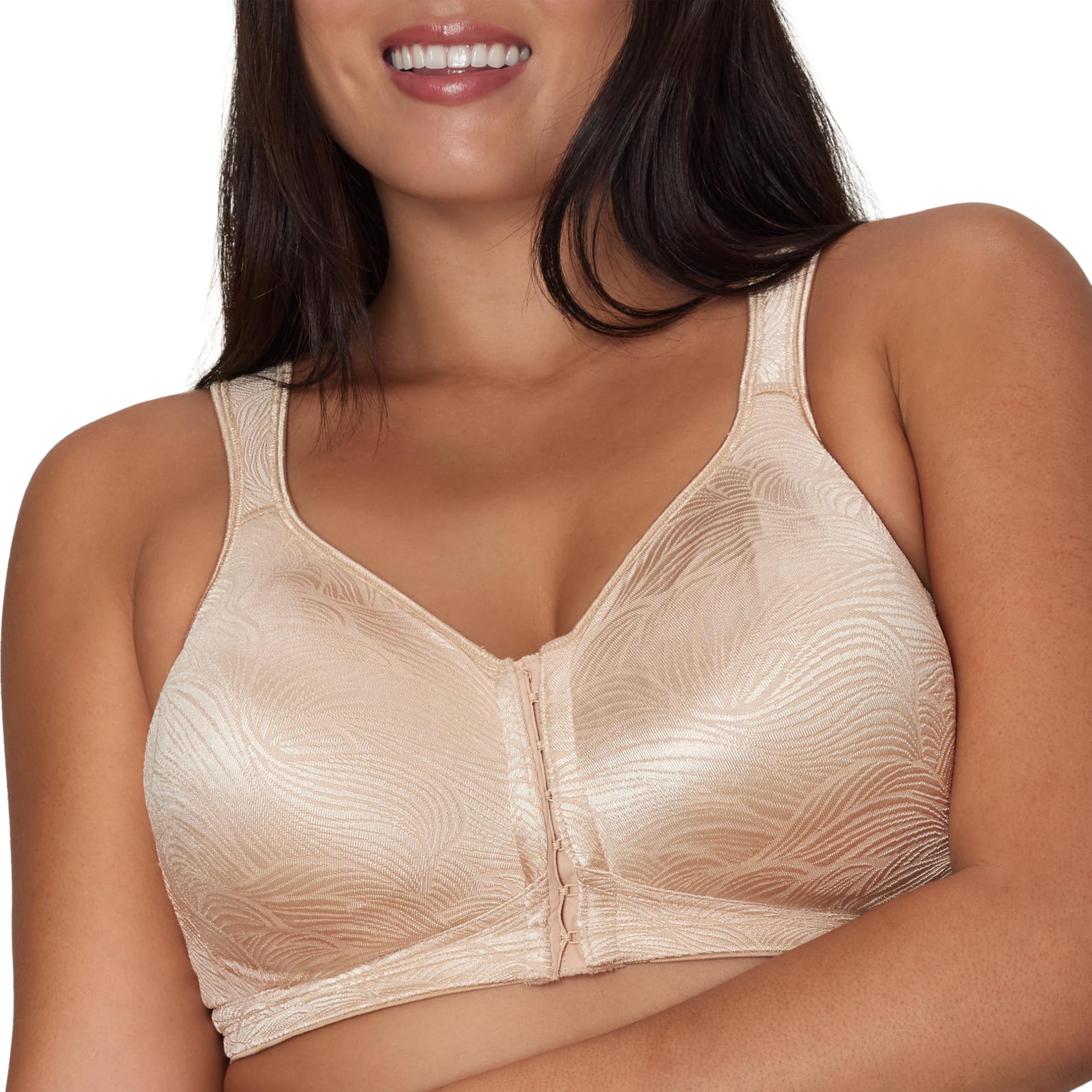 Playtex Womens 18 Hour Extra Back Support Front Close Wireless Bra USE52E with 2-Pack Option
