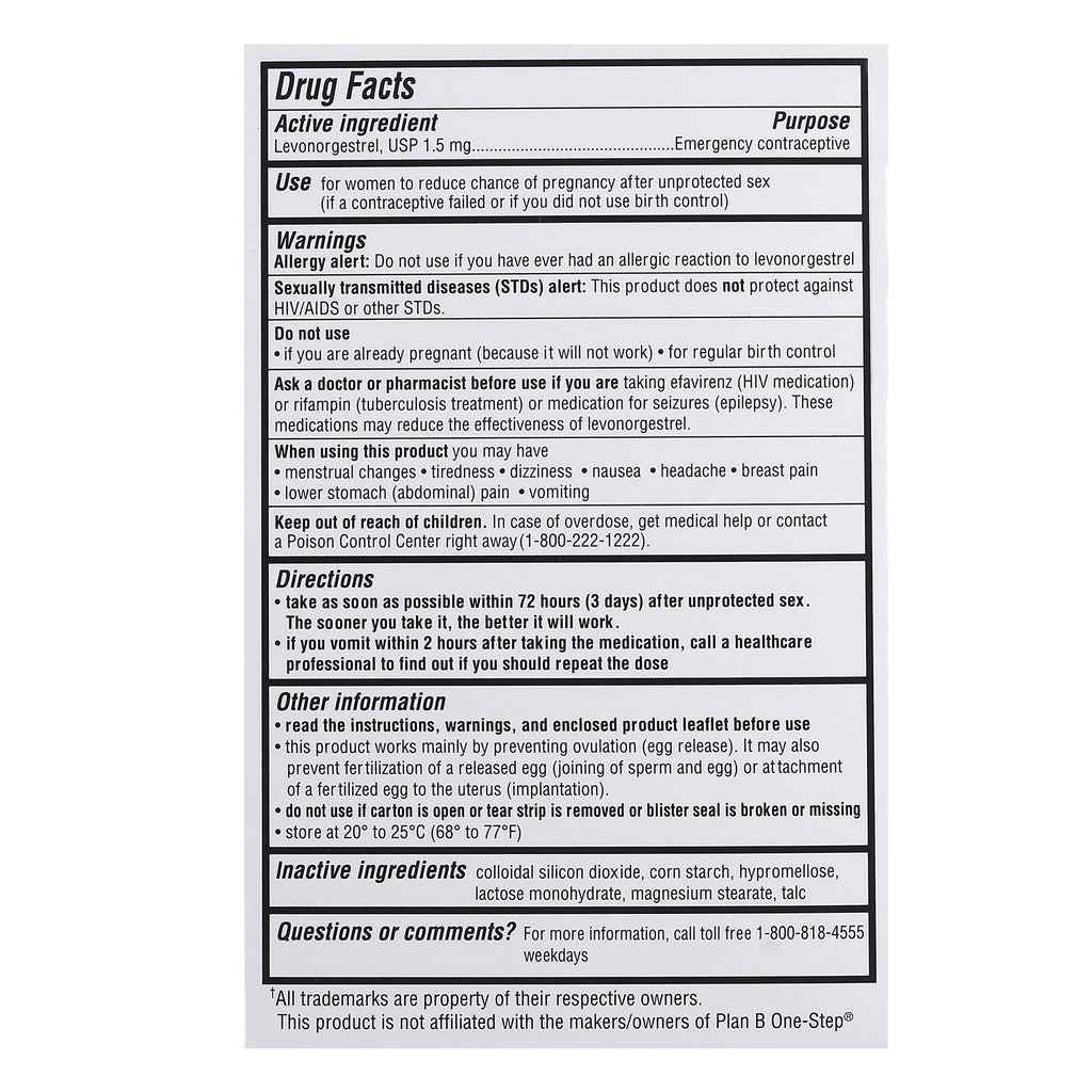 OHM My Choice Emergency Contraceptive Pill. A Safe and Effective Way to Lower Your Chances to get Pregnant After unprotected Sex