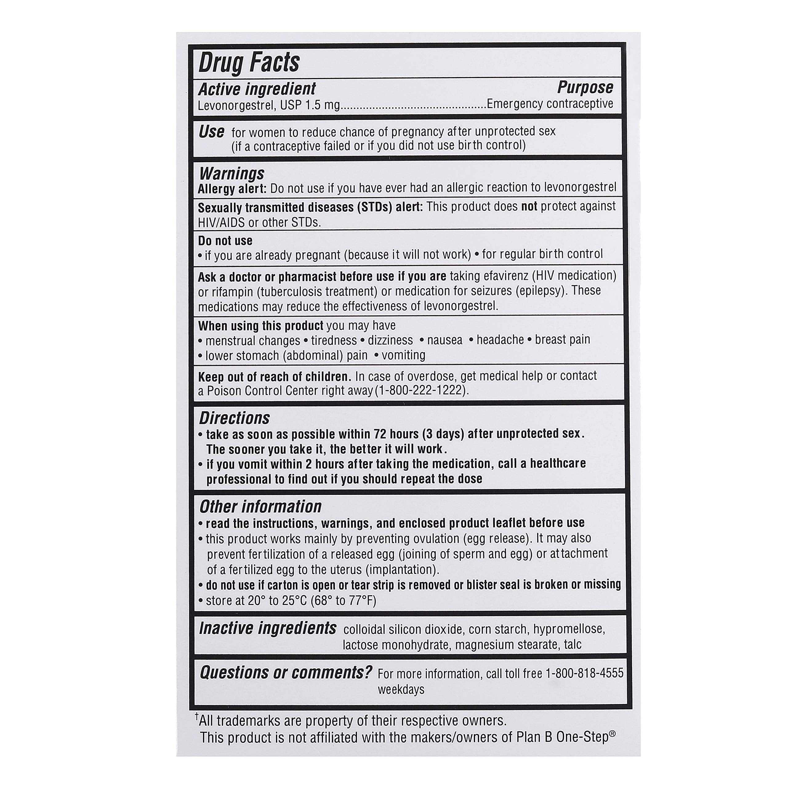 OHM My Choice Emergency Contraceptive Pill. A Safe and Effective Way to Lower Your Chances to get Pregnant After unprotected Sex