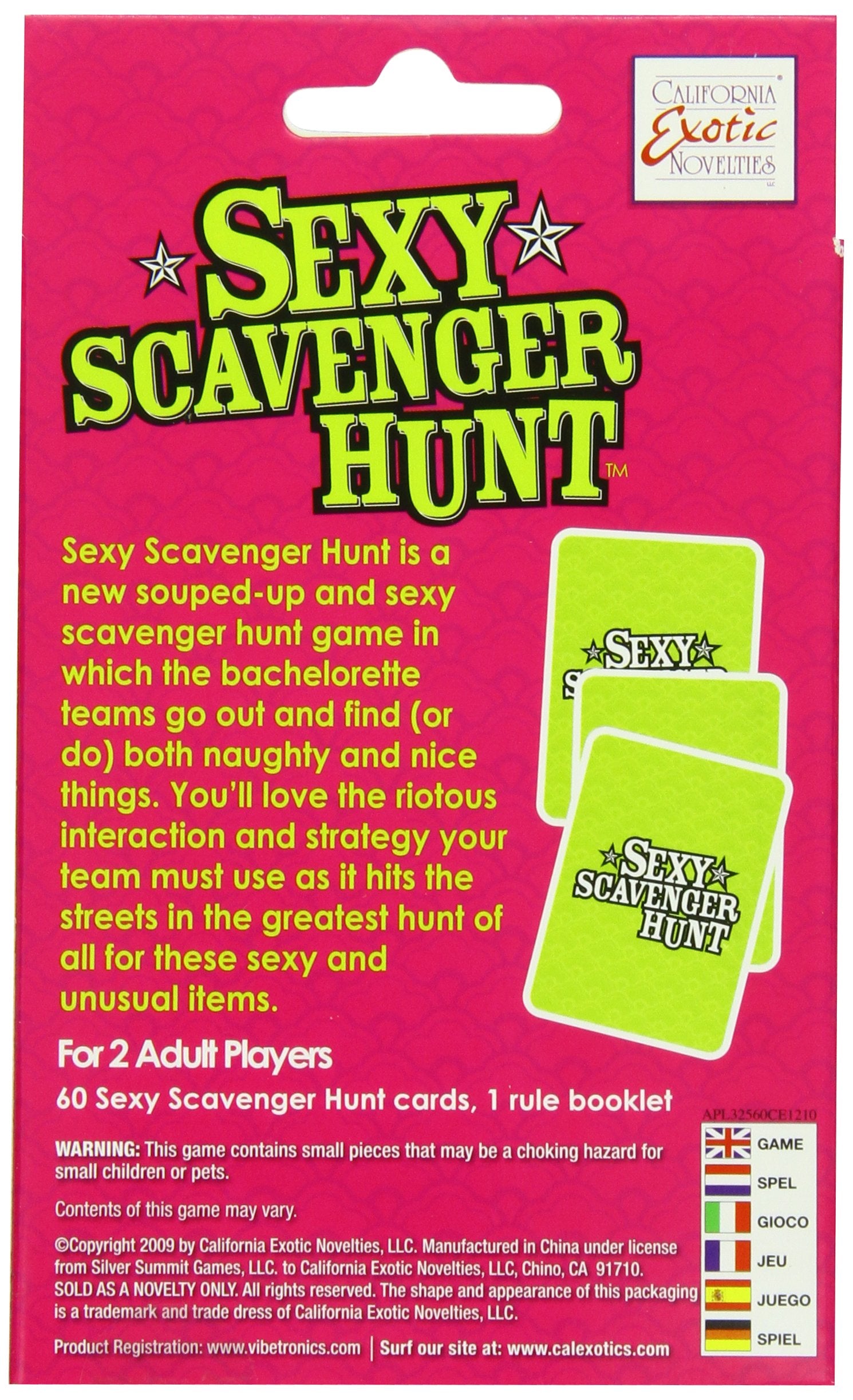 California Exotic Novelties Sexy Scavenger Hunt Game