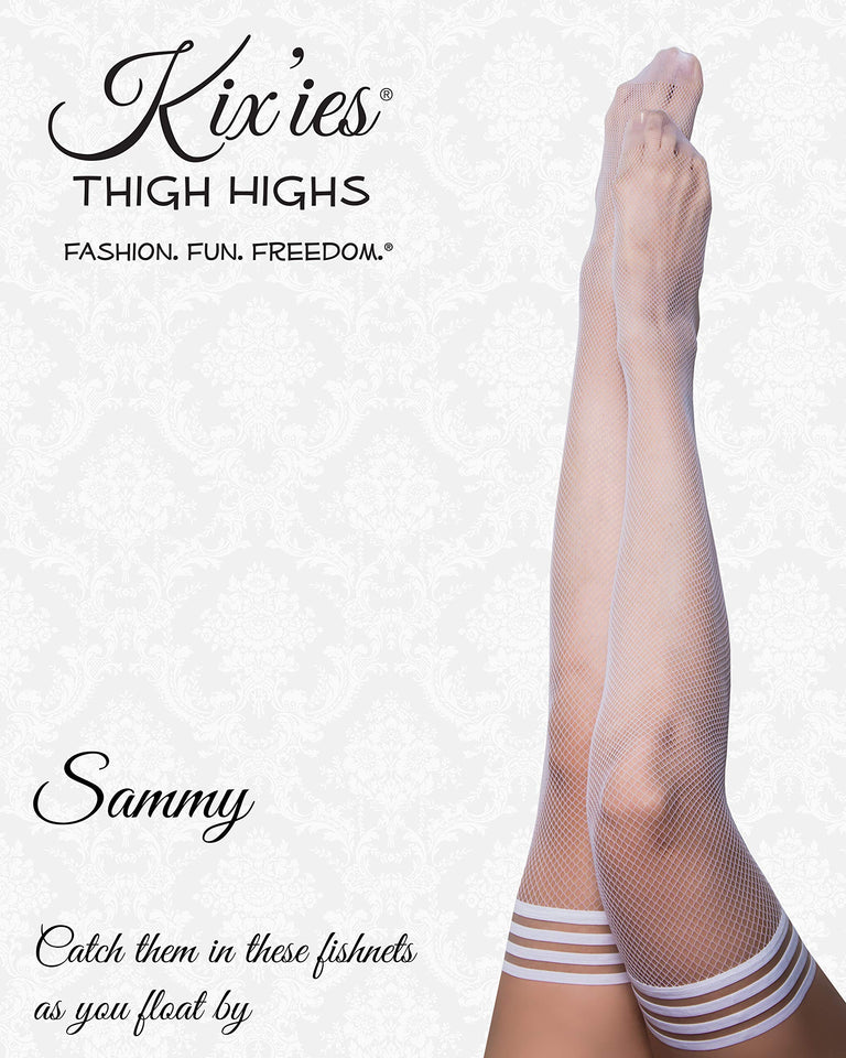 Kixies Sammy White Fishnet Size A