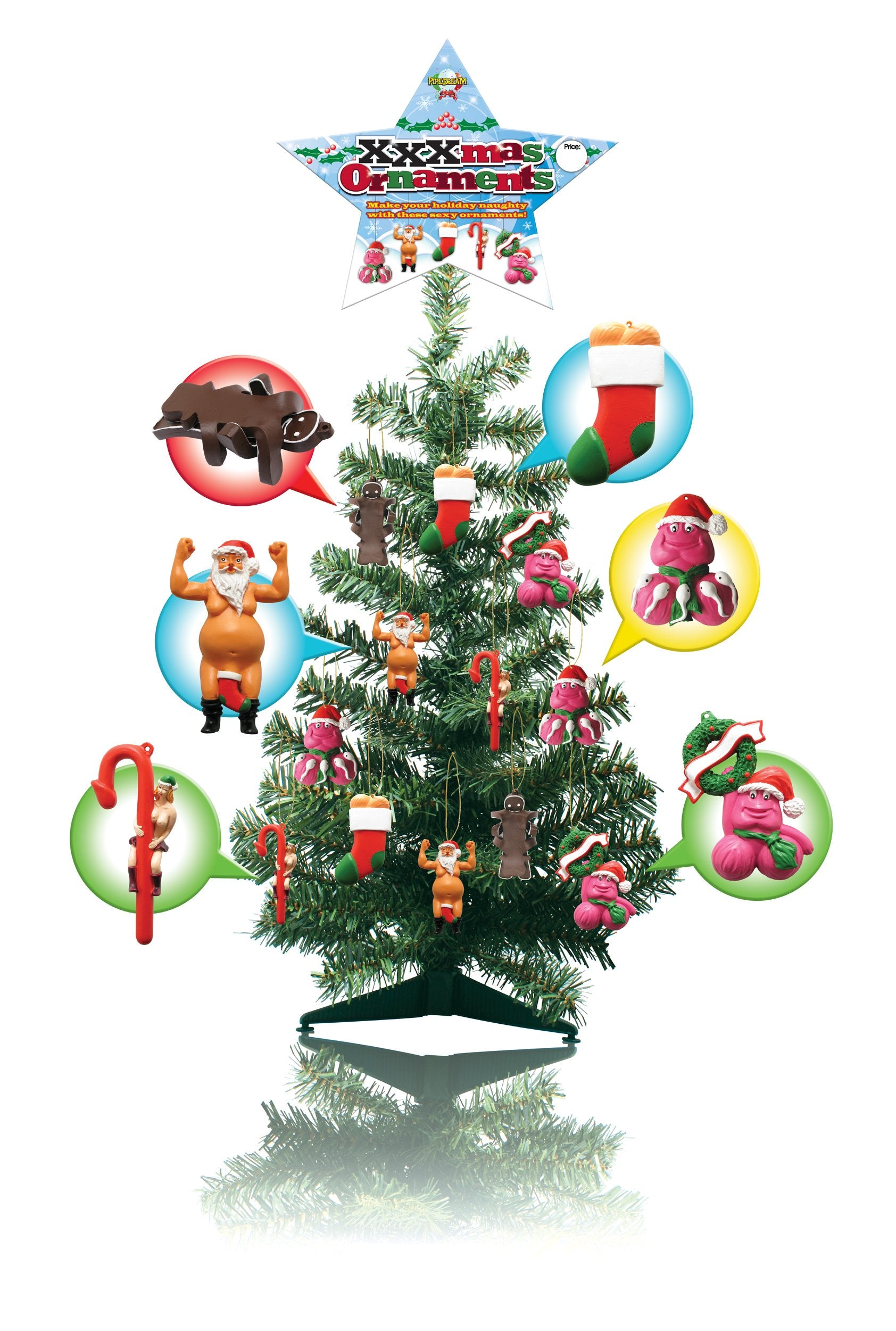 Pipedream Xmas Tree With 24 Ornaments