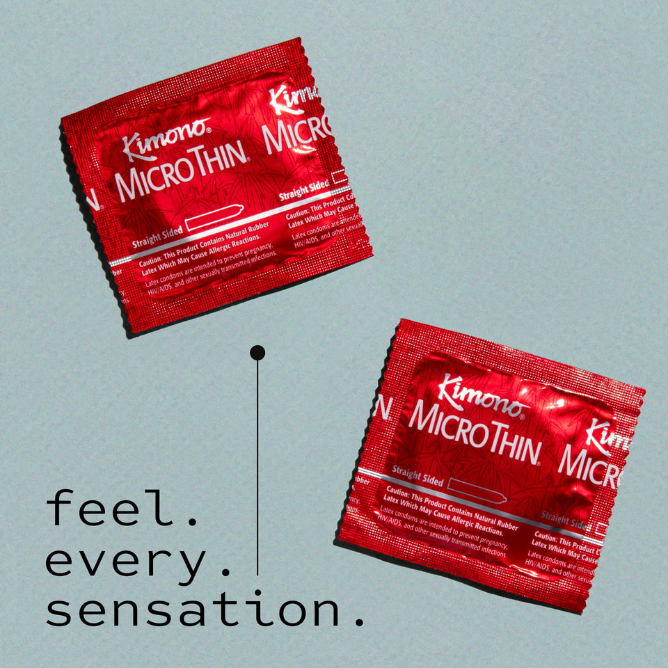 Kimono Microthin 'Barely There' Condoms, Sensitive Latex, Our Thinnest Condom, 3 Count