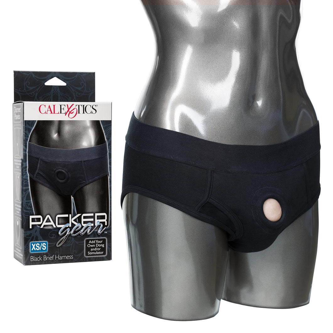 CalExotics Novelties Packer Gear Black Brief Harness X-Small/Small, Black