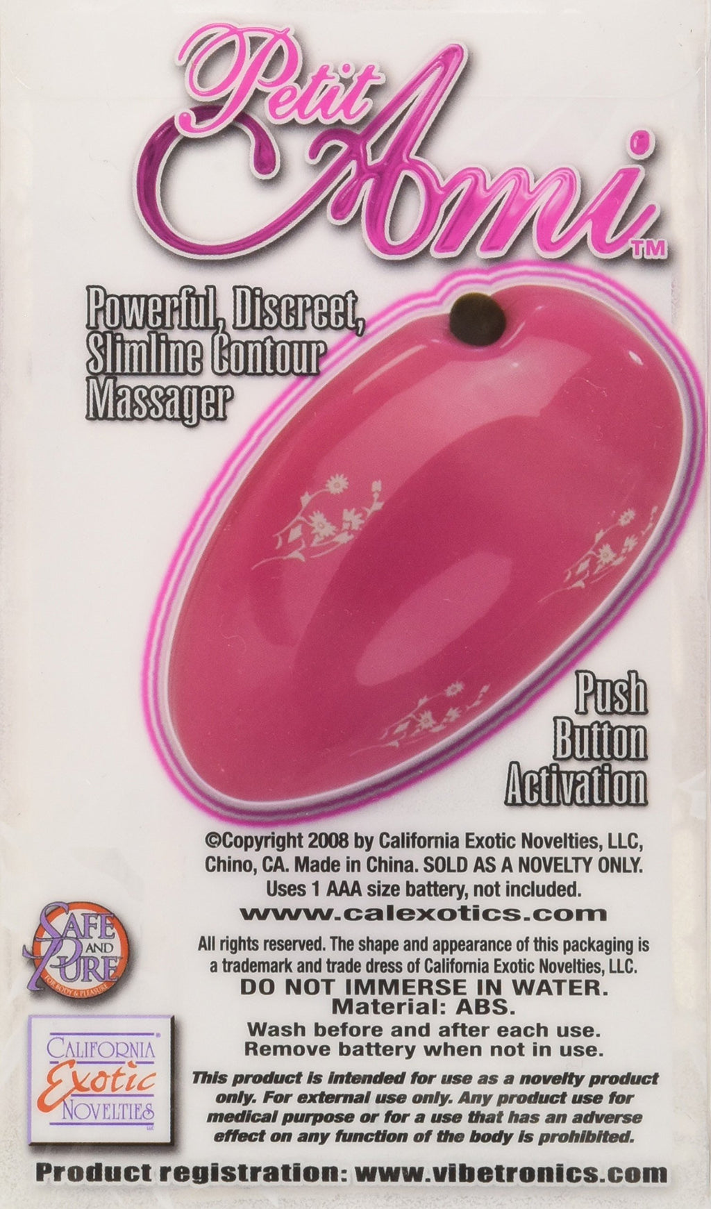 California Exotics Petit Ami Massager, Pink