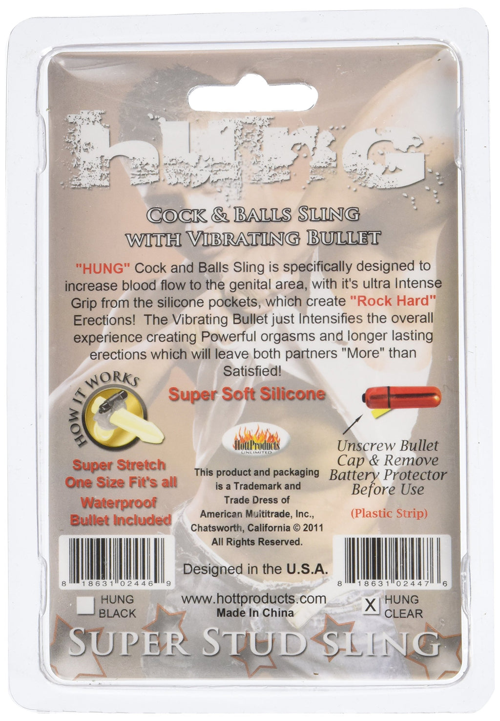 Hott Products Hung Cock And Ball Sling, Clear
