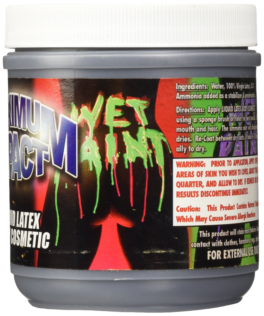 Liquid Latex Body Paint Solid Black 16Oz