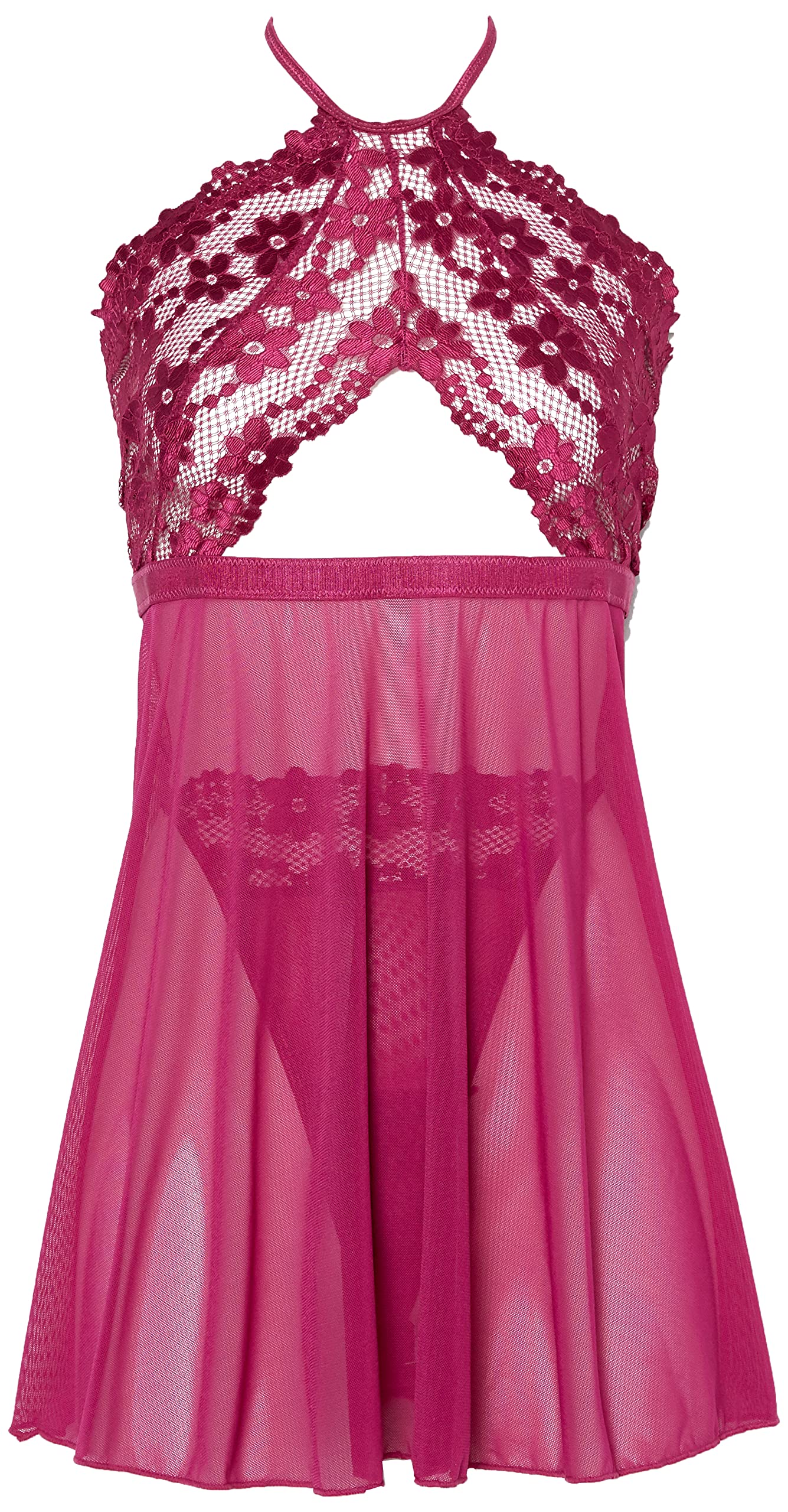 Coquette Babydoll & G-String-Wine O/S X-Boxed