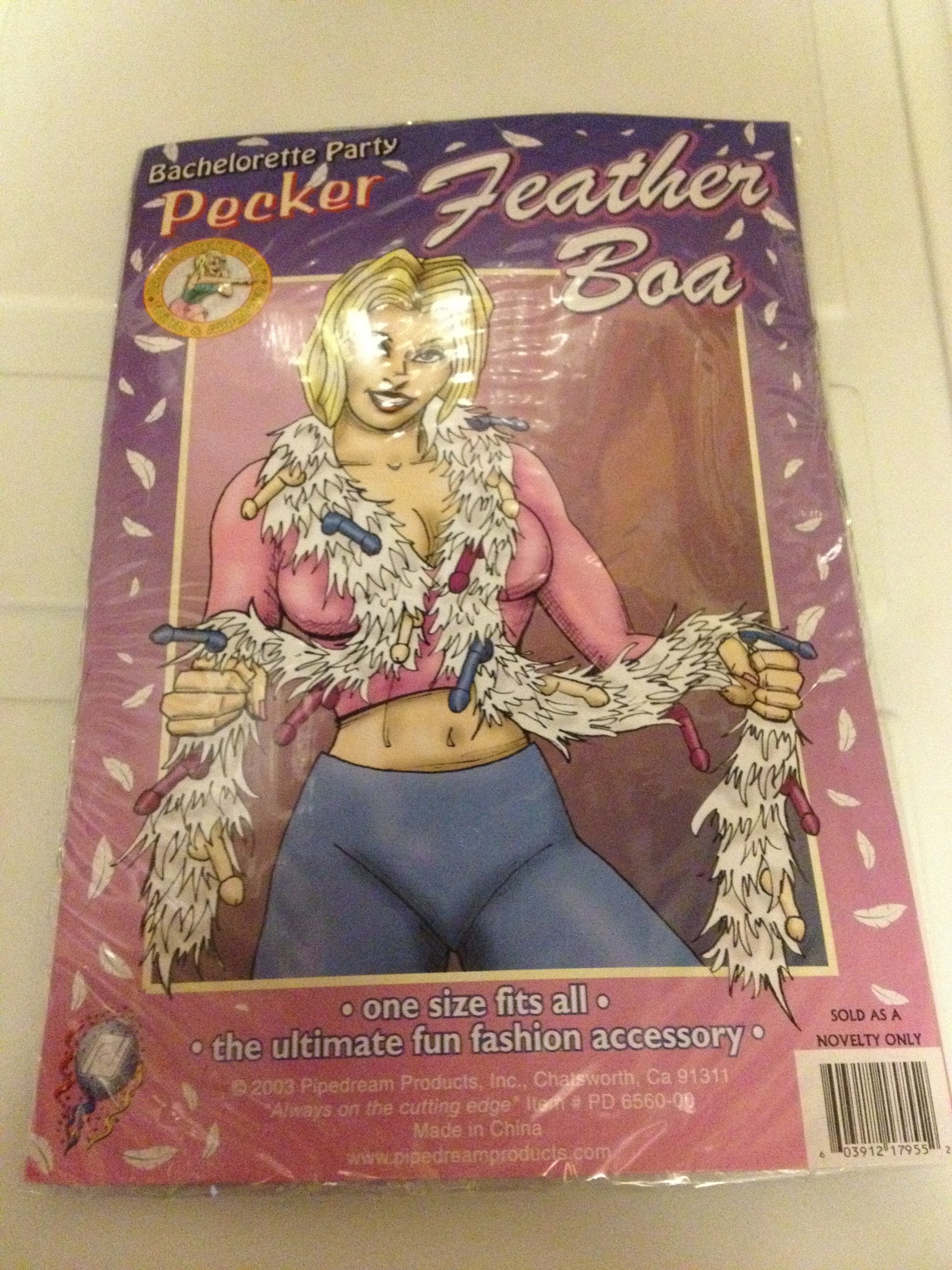 Pipedream Pecker Feather Boa Assorted Colors, Assorted
