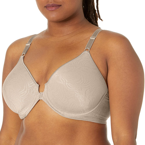 Bali Womens Comfort Revolution Front-Close Shaping Underwire Bra, Warm Steel,42B