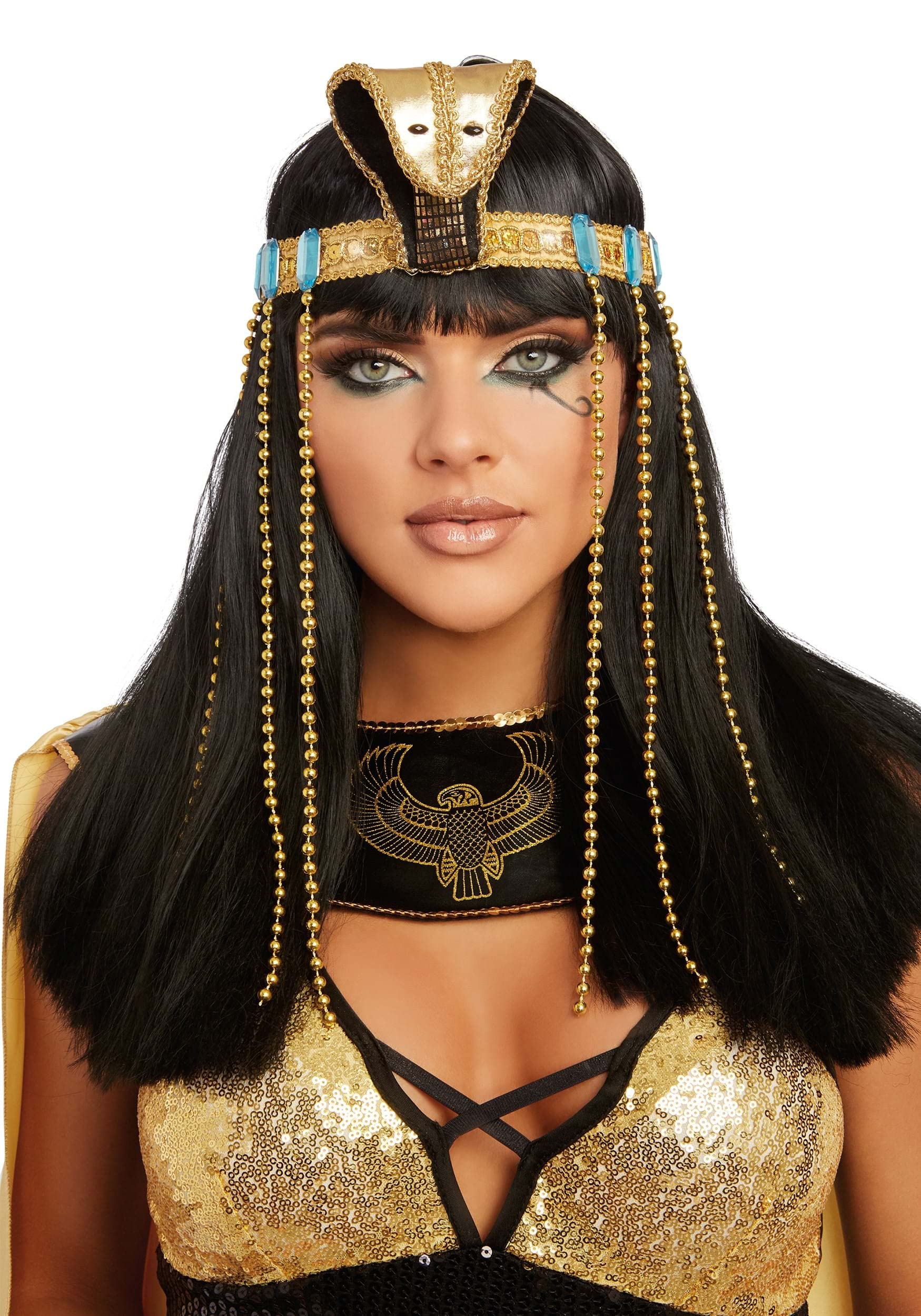 Dreamgirl Womens Cleopatra Headpiece, Gold, One Size