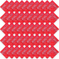 50 Pcs Bandanas Paisley Cowboy Polyester Bandanas Bulk Multi Purpose Headband for Men Women Party Costume (Red)