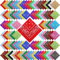 Handepo 150 Pcs Bandanas Bulk, Colorful Paisley Bandanas Unisex Head Wrap Scarf Cowboy Headband Handkerchief(Mixed Color)