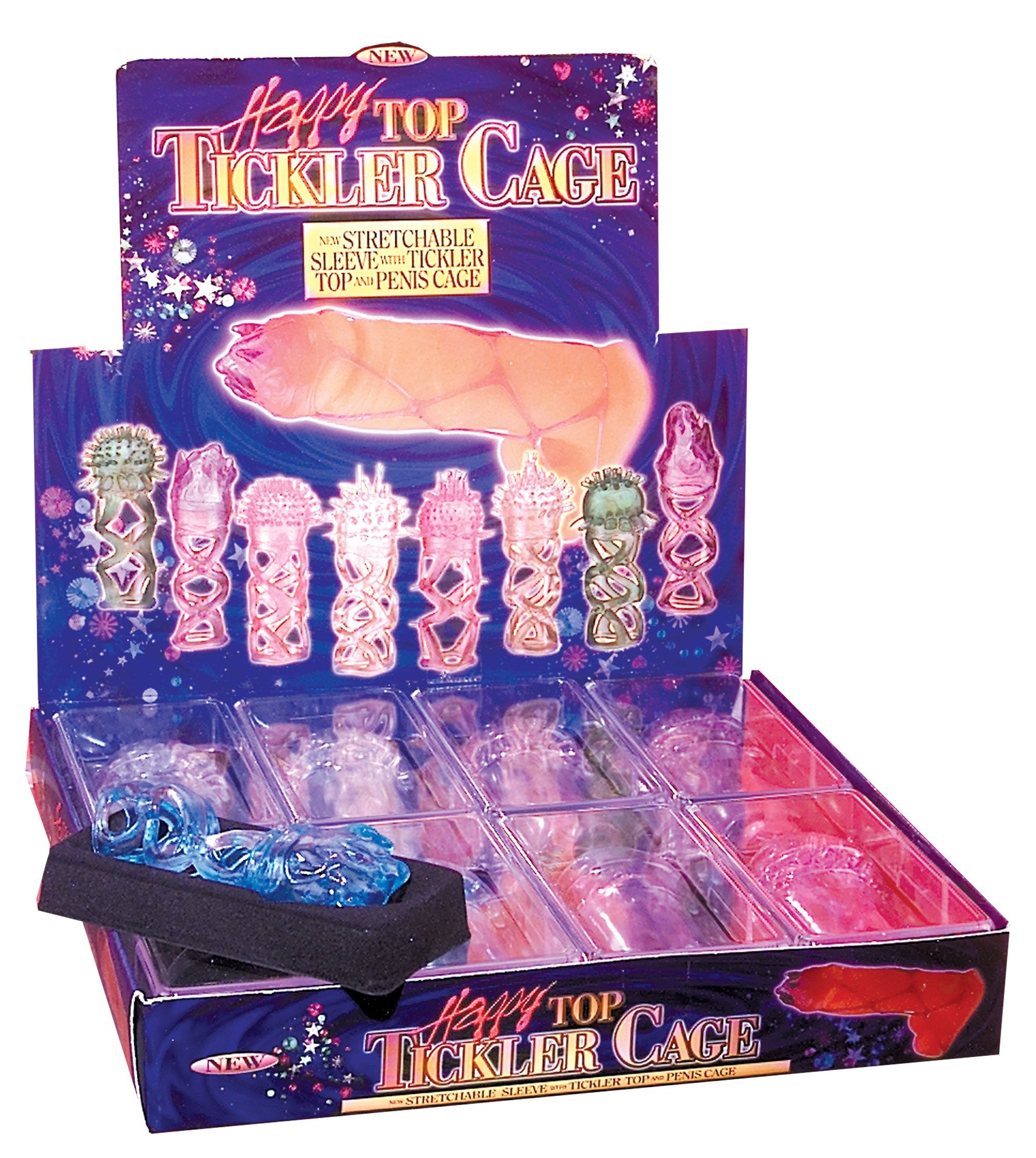 Pipedream Happy Top Tickler Cage (8 Per Box), Multi