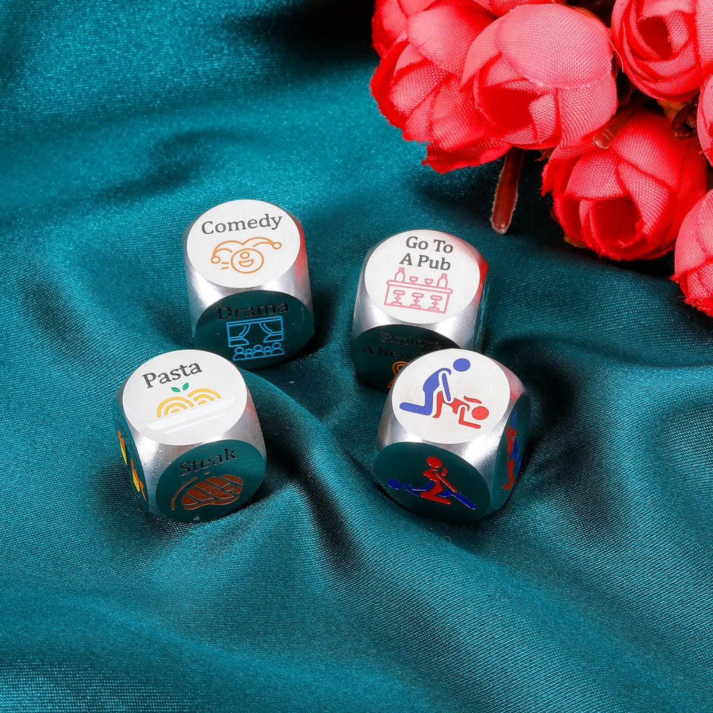 Date Night Dice Gifts for Boyfriend Girlfriend Couple Sex Dice Movie Food Dice Anniversary for Him Her Romantic Birthday Gift fo