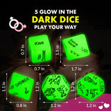 Andaz Press 5 Sex Dice, Glow in The Dark Sex Game, Valentine's Day Gift of Sex Toys for Couples, Adult Sex Games for Couples, Fu