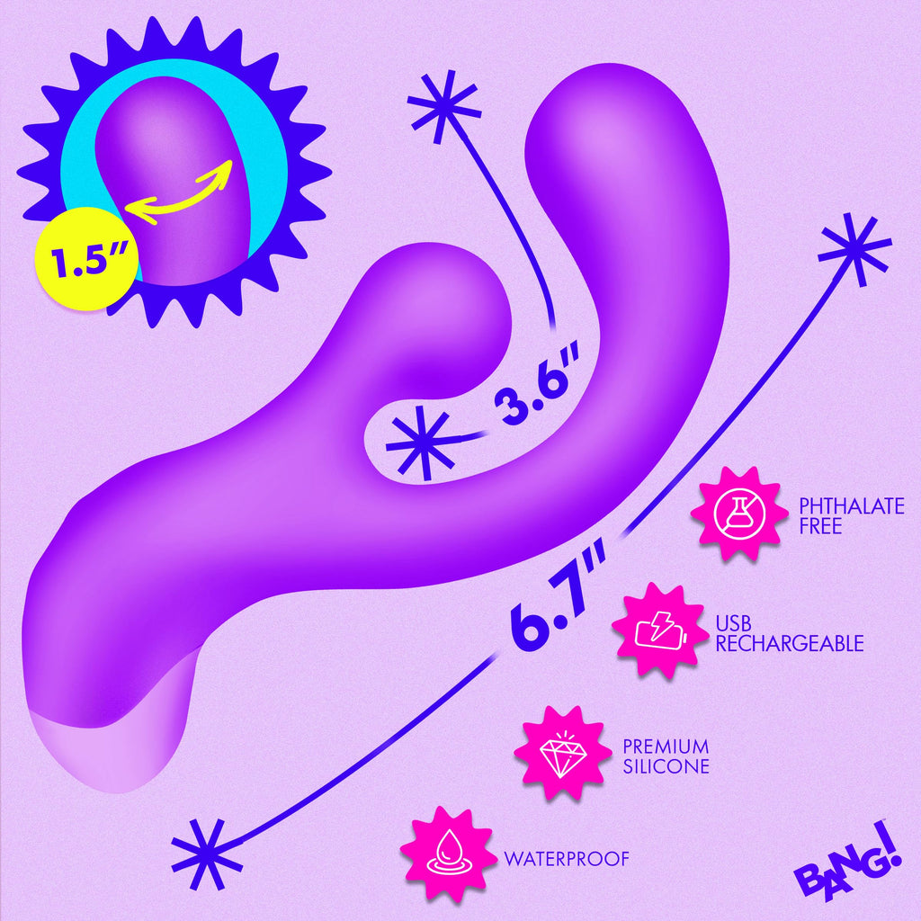 BANG! Gyro Rabbit Silicone Vibrator Purp