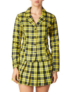 Dreamgirl Women'S Fancy Girl Yellow Plaid Clueless Iggy Schoolgirl Costume, Plaid, Large