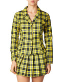 Dreamgirl Women'S Fancy Girl Yellow Plaid Clueless Iggy Schoolgirl Costume, Plaid, Large