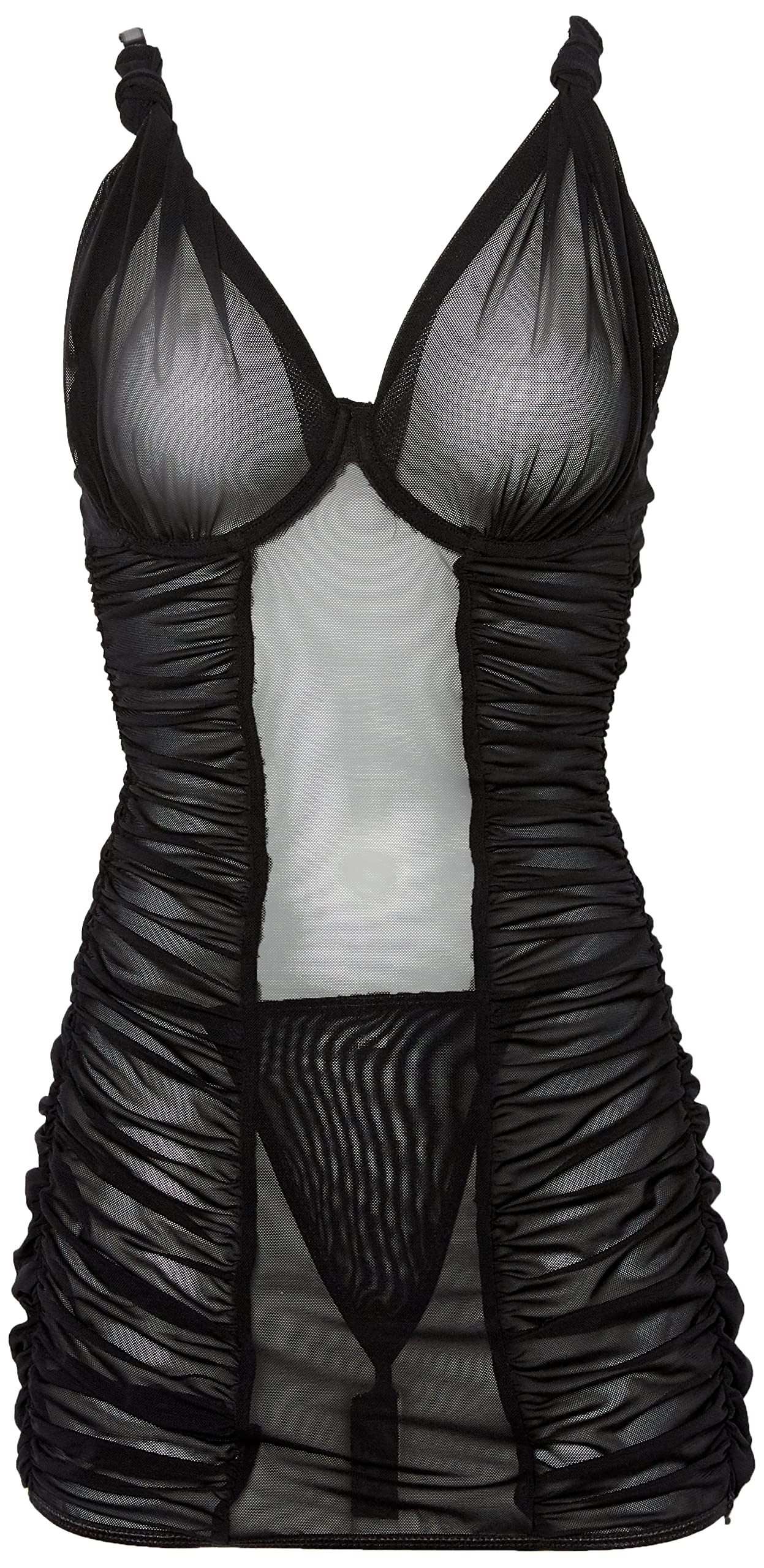 Coquette Chemise & G-String-Black Large-Hanging