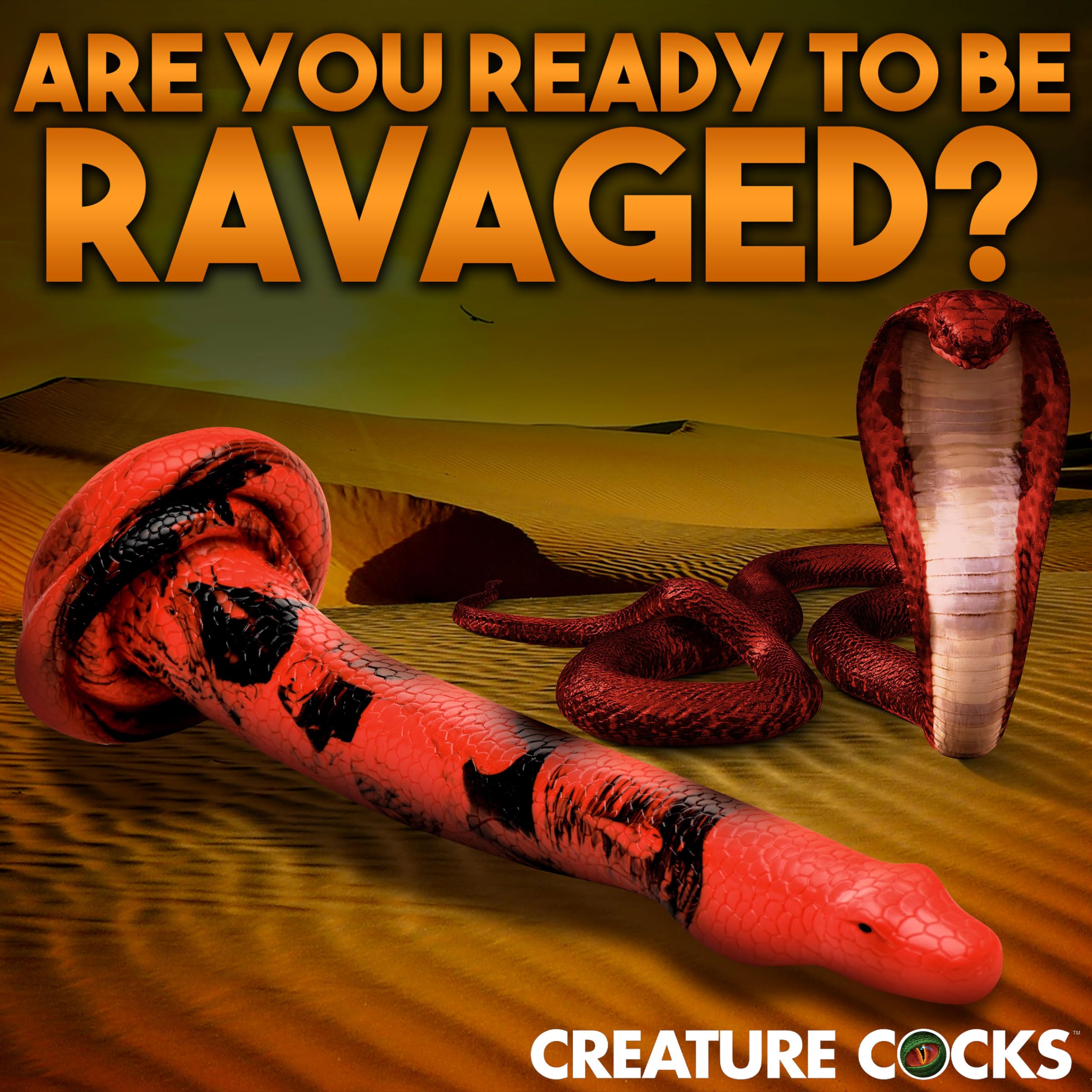 Creature Cocks King Cobra Xl 18 In Long Silicone Dong