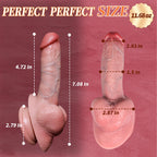 Reproduction 7 Inch Handcrafted Soft Silicone Dildo Feel Like Real Skin, Realistic Thick Sex Toys with Strong Suction Cups for H