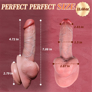 Reproduction 7 Inch Handcrafted Soft Silicone Dildo Feel Like Real Skin, Realistic Thick Sex Toys with Strong Suction Cups for H