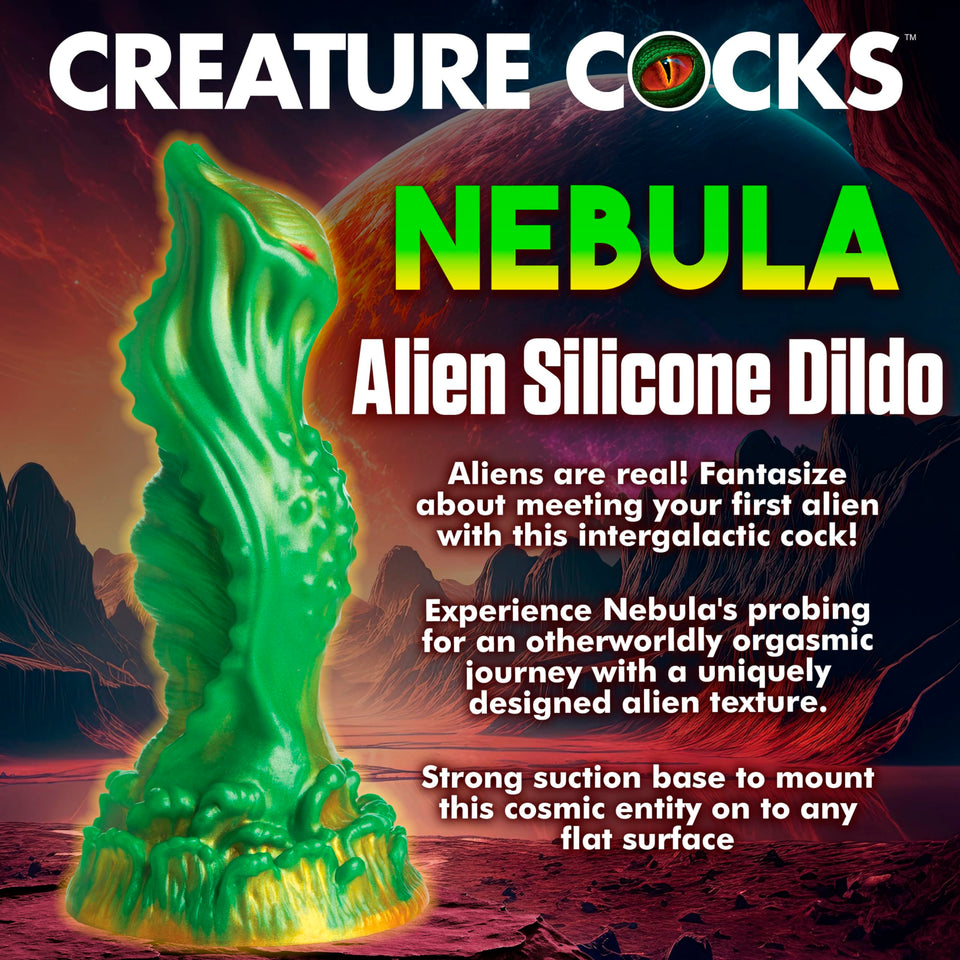 Nebula Alien Silicone Dildo - Green
