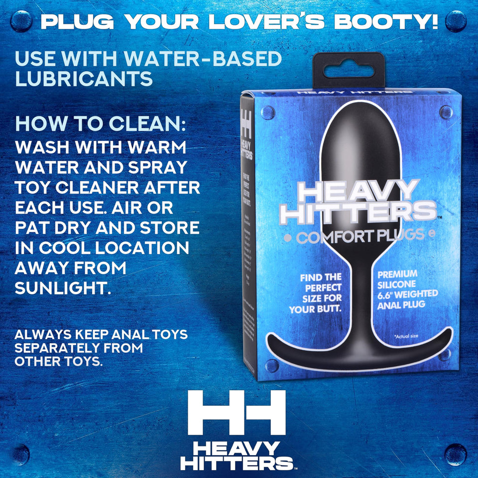 Premium Silicone Weighted Anal Plug - Small Black