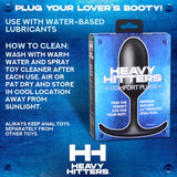 Premium Silicone Weighted Anal Plug - Small Black