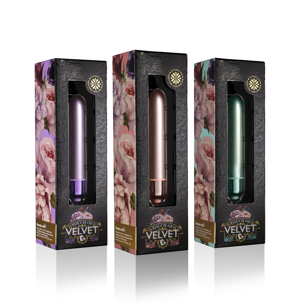 Touch Of Velvet Ro-90Mm Bullet Vibe In (Aqua Lily)