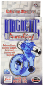 California Exotic Novelties Magnetic Power Ring Power Jag Double Ring, Blue