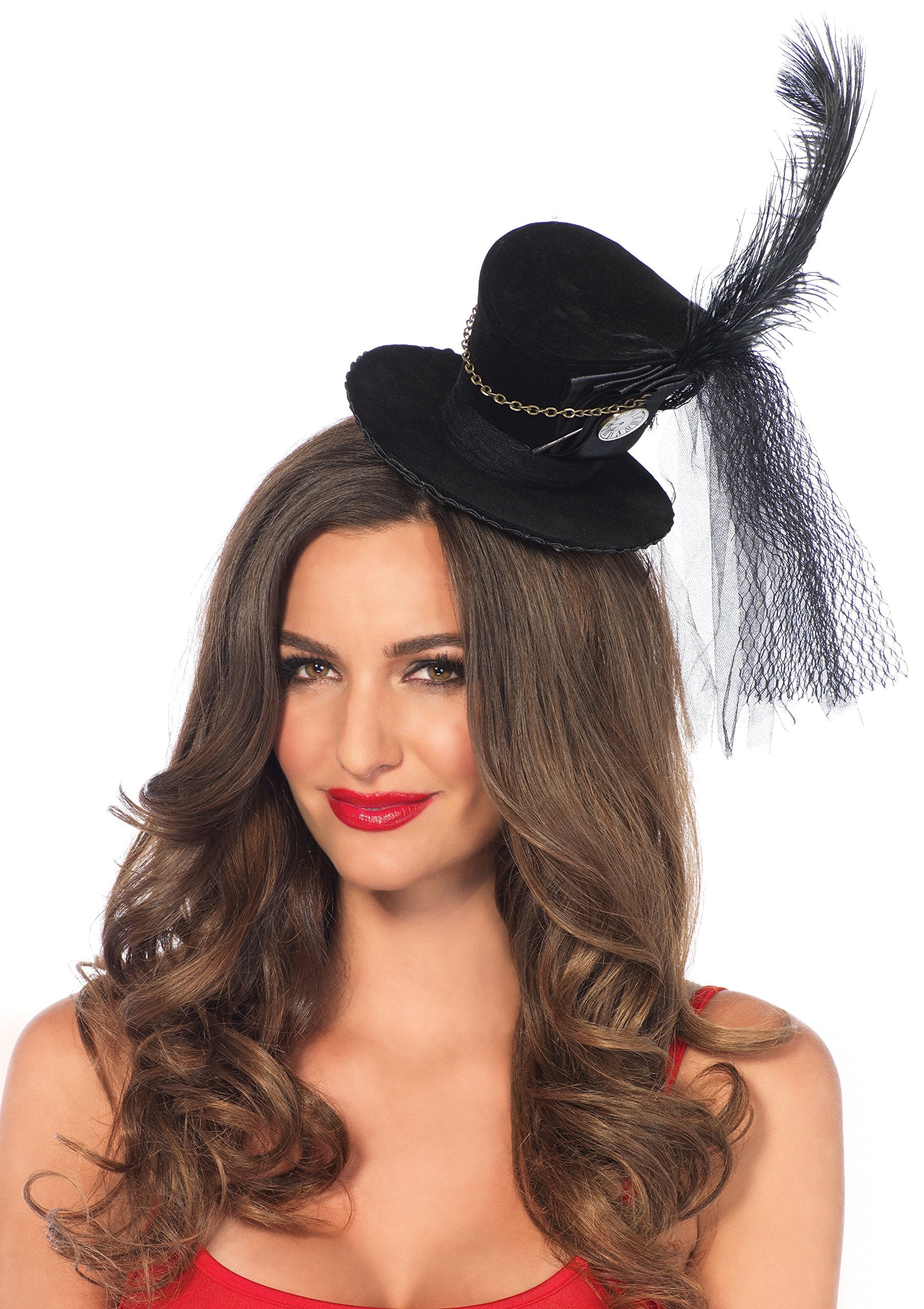 Steampunk velvet top hat with