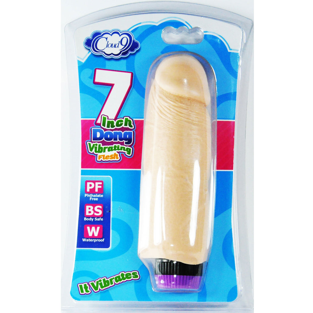 Delightful Dongs Dong Vibrating, Flesh, 7 Inch
