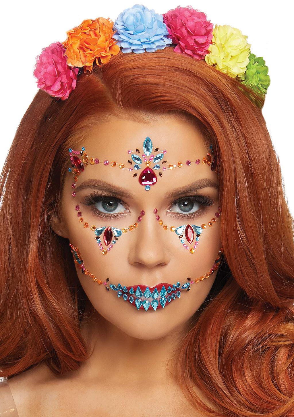 Leg Avenue Dotd Adhesive Face Jewels Stic Multicolor Color